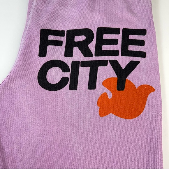 Free City Lets Go OG SuperVintage PinkMilk Dove Sweatpants Women’s Sz XS-M New - Picture 8 of 15